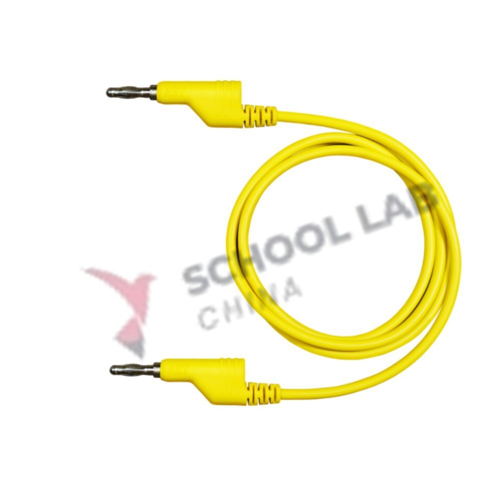 4mm Stackable Plug Leads Economy - Yellow, 500mm - Pack of 5